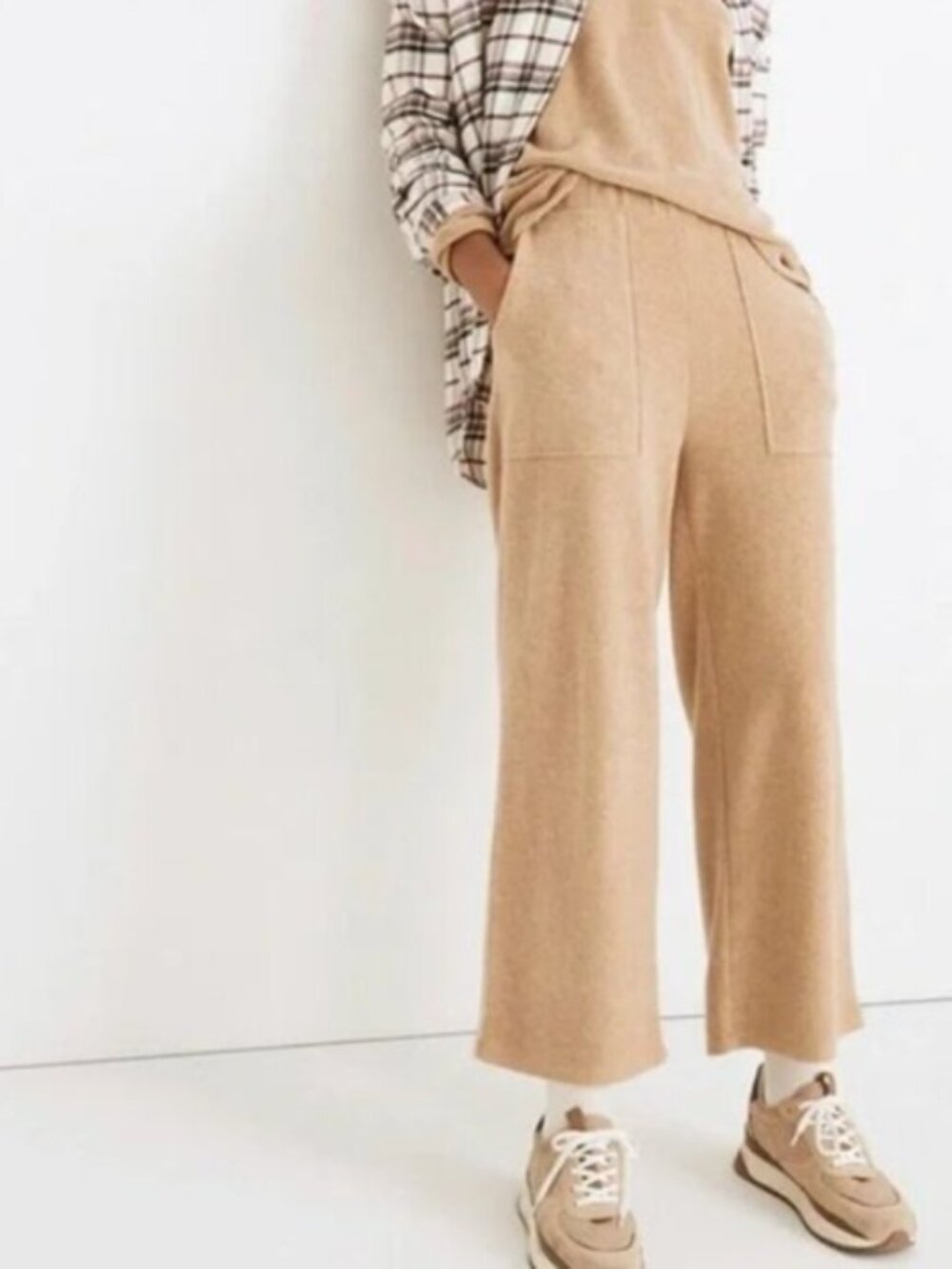 Madewell MWL Cozybrushed Wide Leg Straight Sweatpants Small